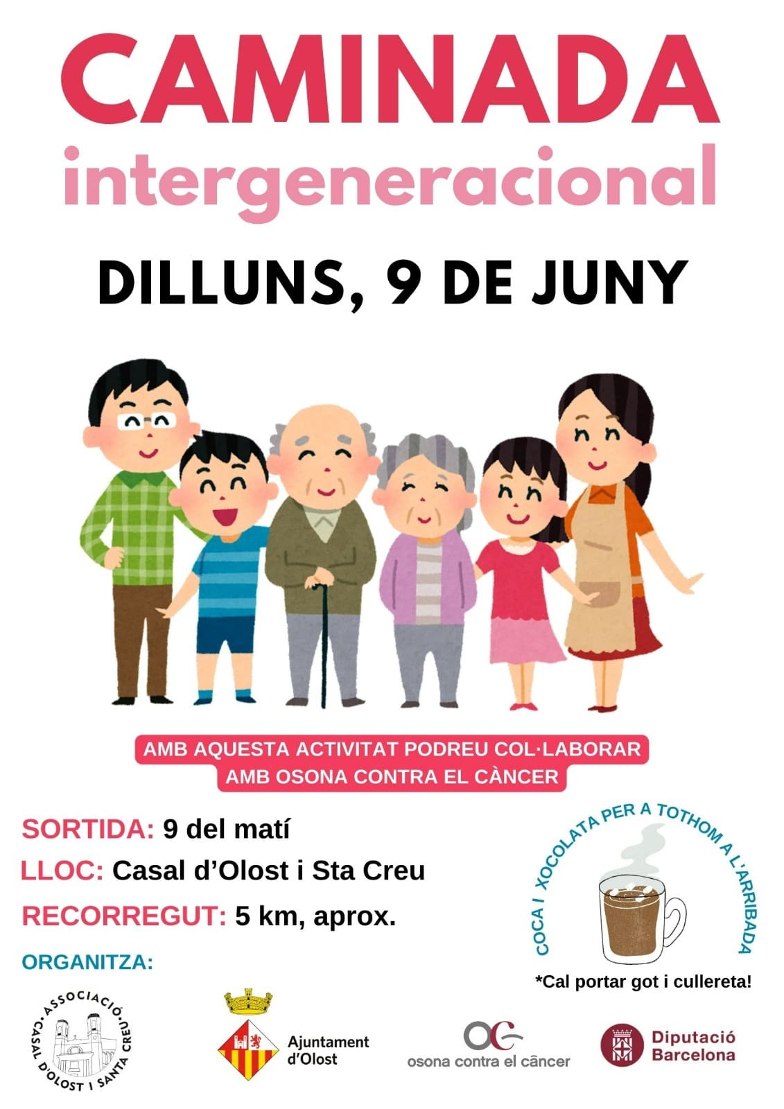 Caminada intergeneracional a Olost i Santa Creu