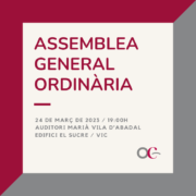 Assemblea General Ordinària d'Osona Contra el Càncer