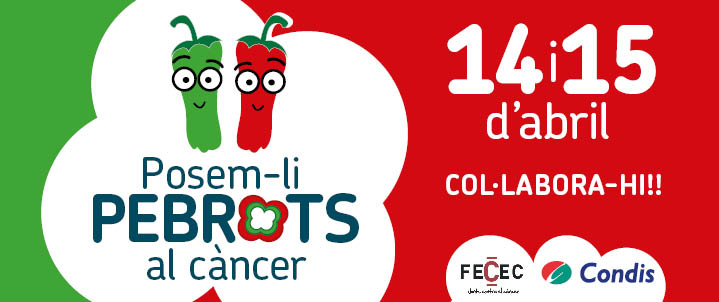 Torna la campanya "Posem-li Pebrots al Càncer" els dies 14 i 15 d'abril.