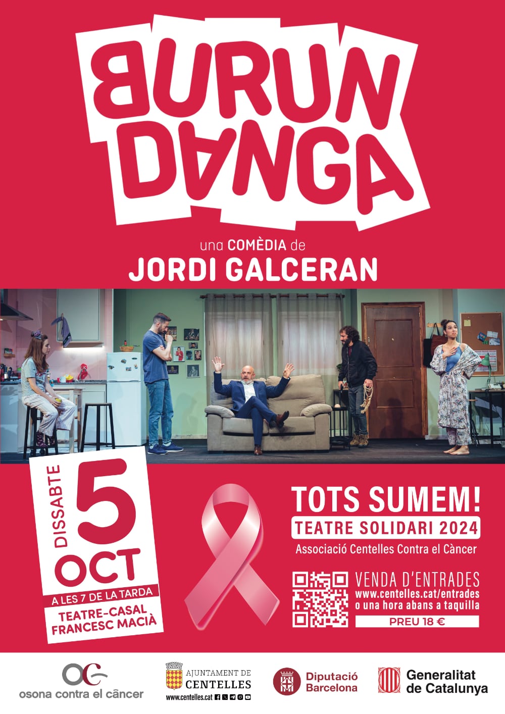 Teatre solidari a Centelles: Burundanga de Jordi Galceran